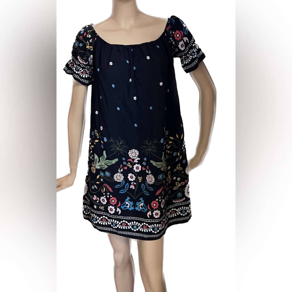 Shein botanical off shoulder dress L